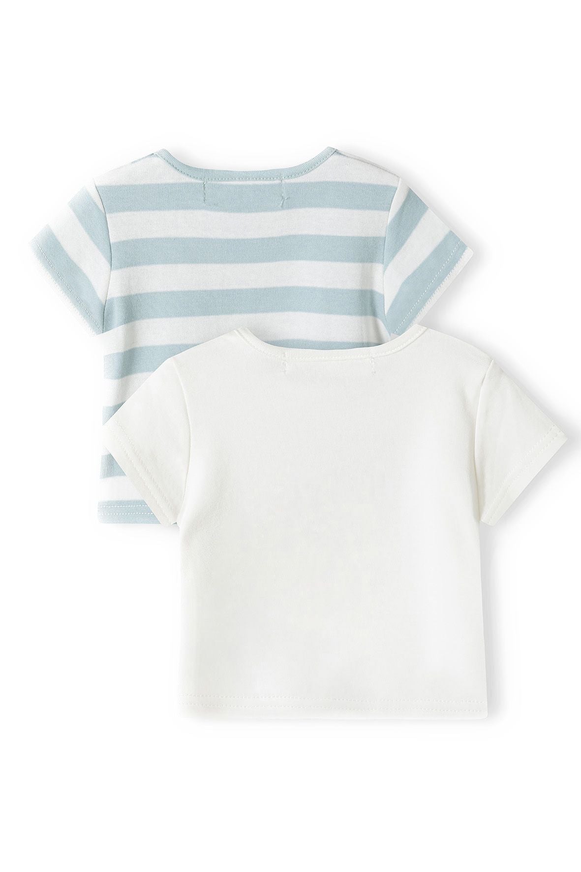 T-Shirts 2-Pack Stripe & Print Blue White - 2