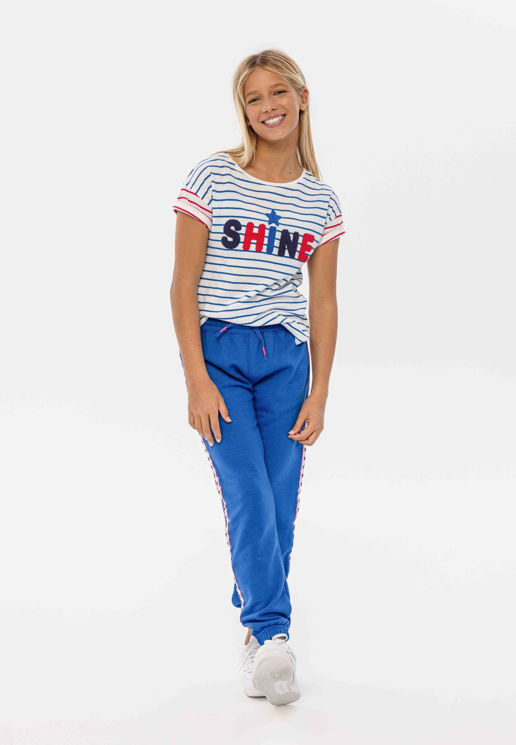 Fleece Joggers, Blue Star Tape, Drawstring - 1