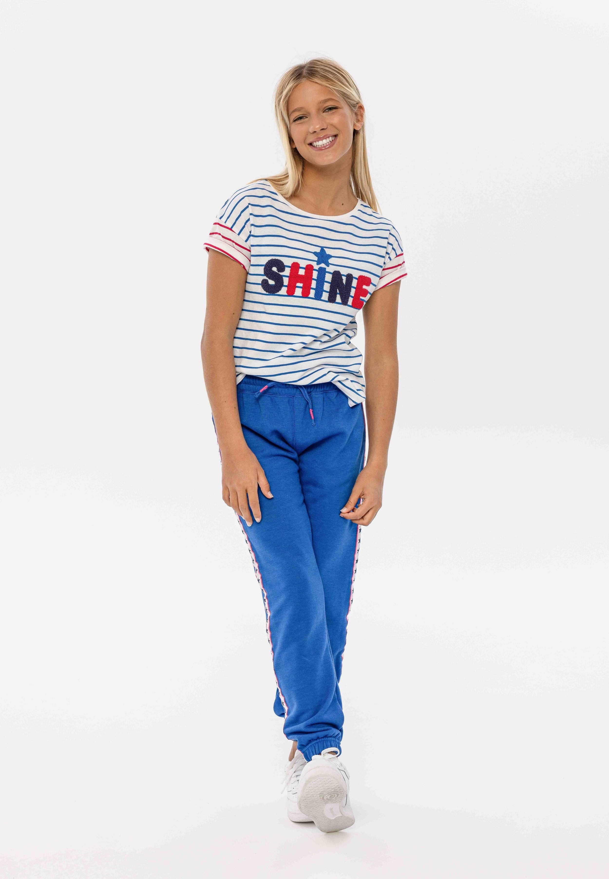 Fleece Joggers, Blue Star Tape, Drawstring - 1