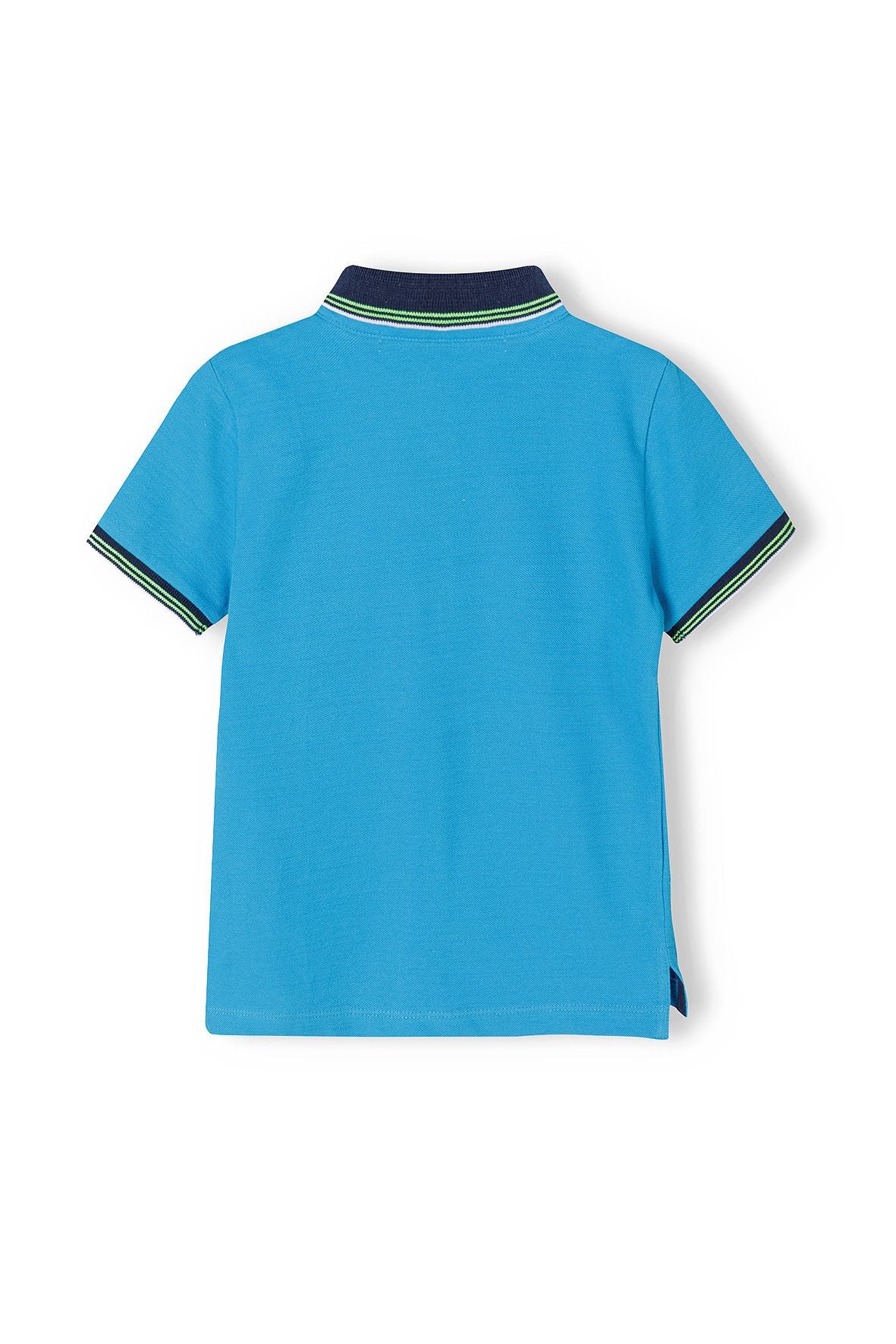 Polo Shirt Turquoise Navy Contrast Tipping - 2