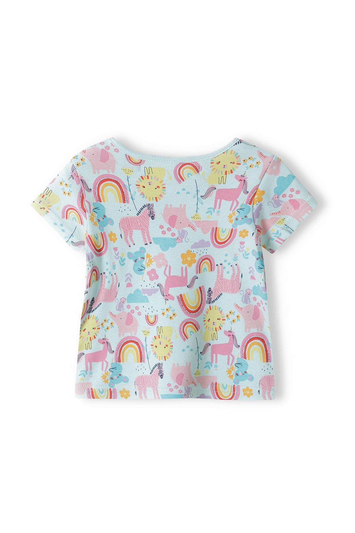 T-Shirts 2-Pack, Unicorn Rainbow Print, Pink Turquoise - 5
