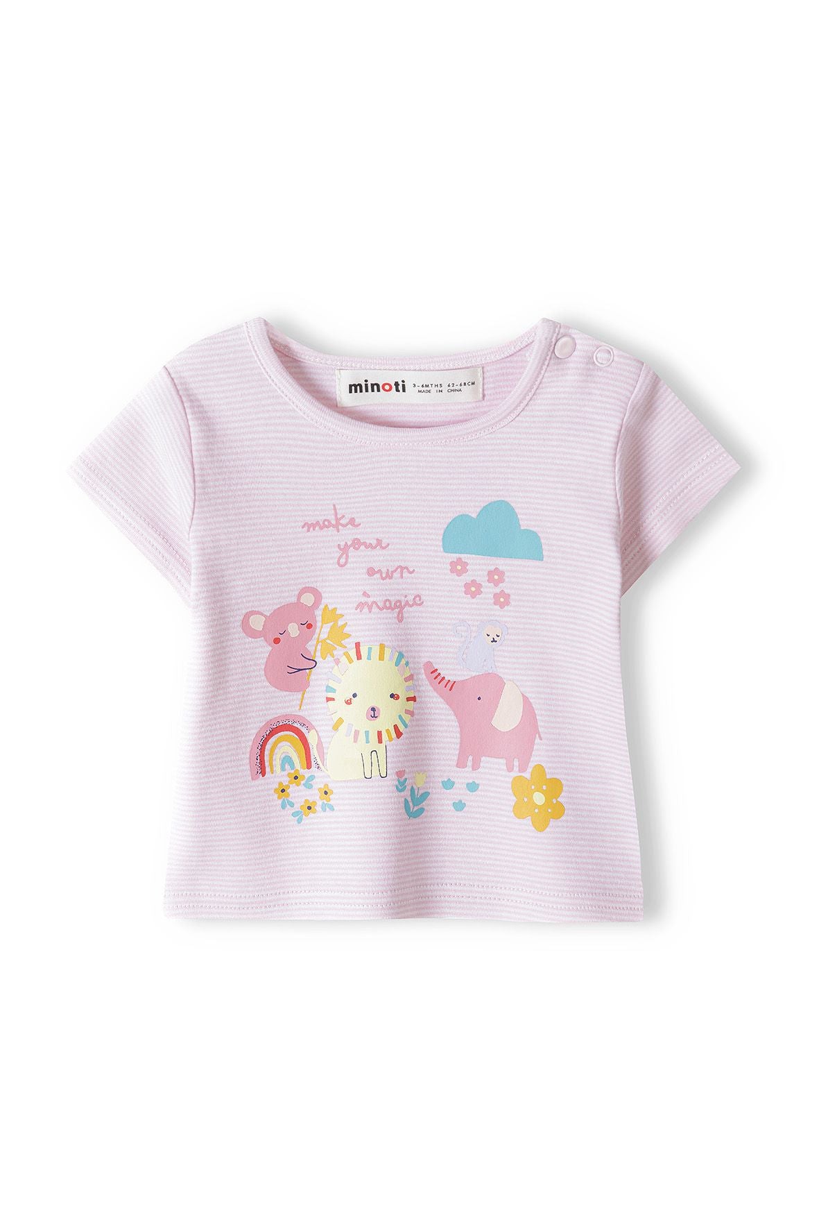 T-Shirts 2-Pack, Unicorn Rainbow Print, Pink Turquoise - 3
