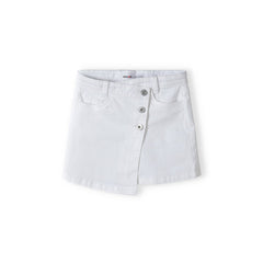 Girls' denim skirt in white