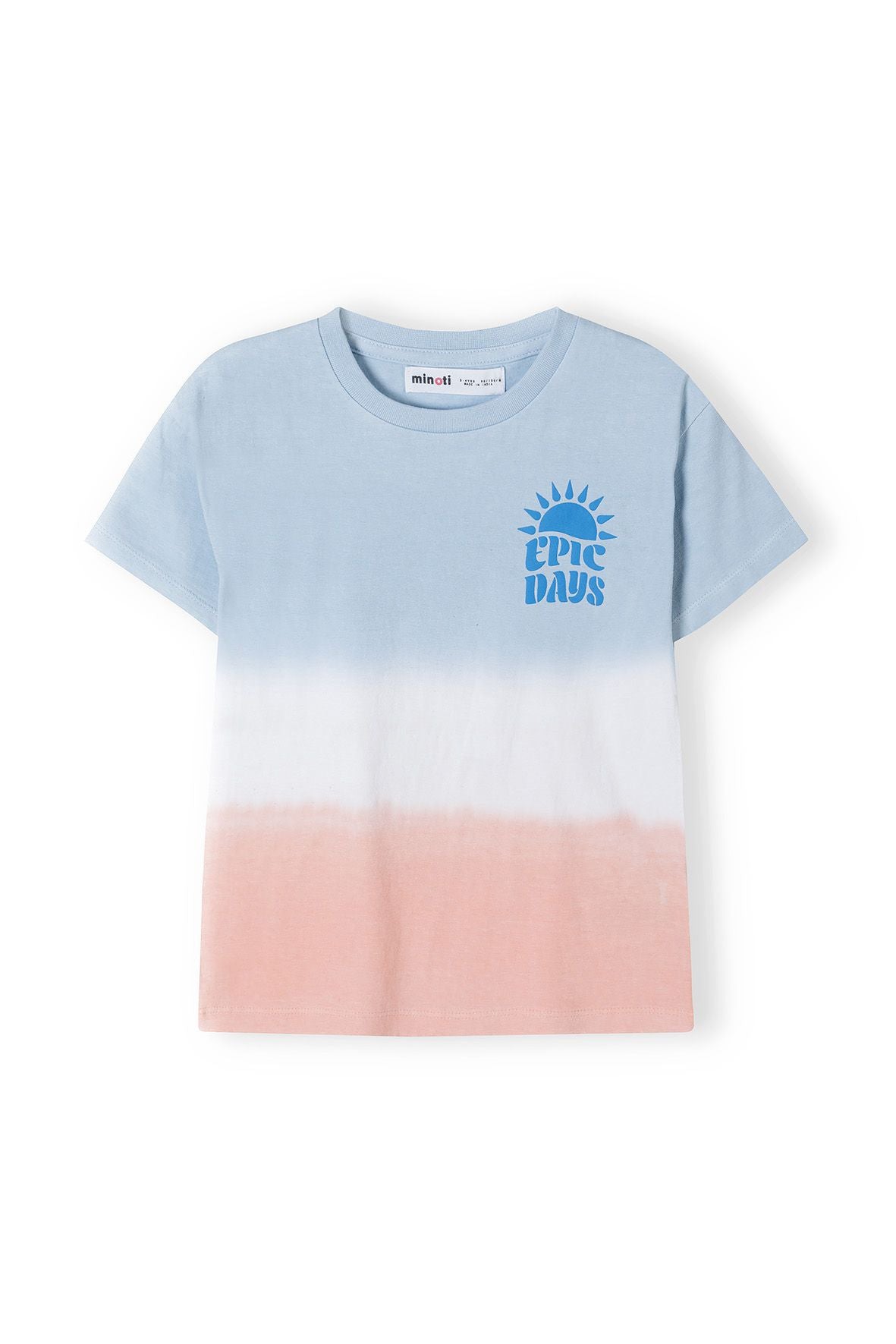 Short Sleeve T-Shirt, Dip Dye Blue Coral, Epic Days - 2