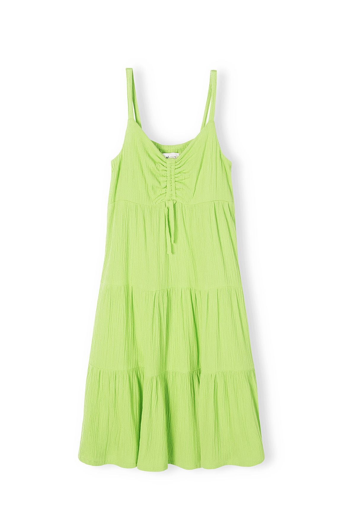 Tiered Strappy Dress, Bright Green - 2