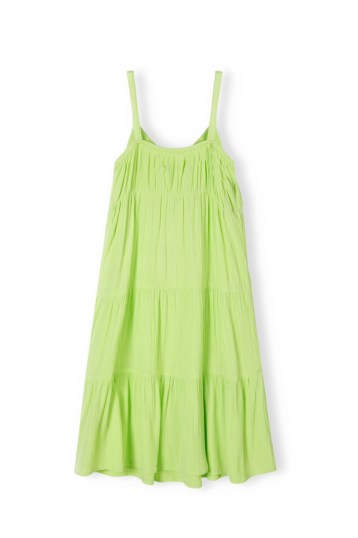 Tiered Strappy Dress, Bright Green - 3
