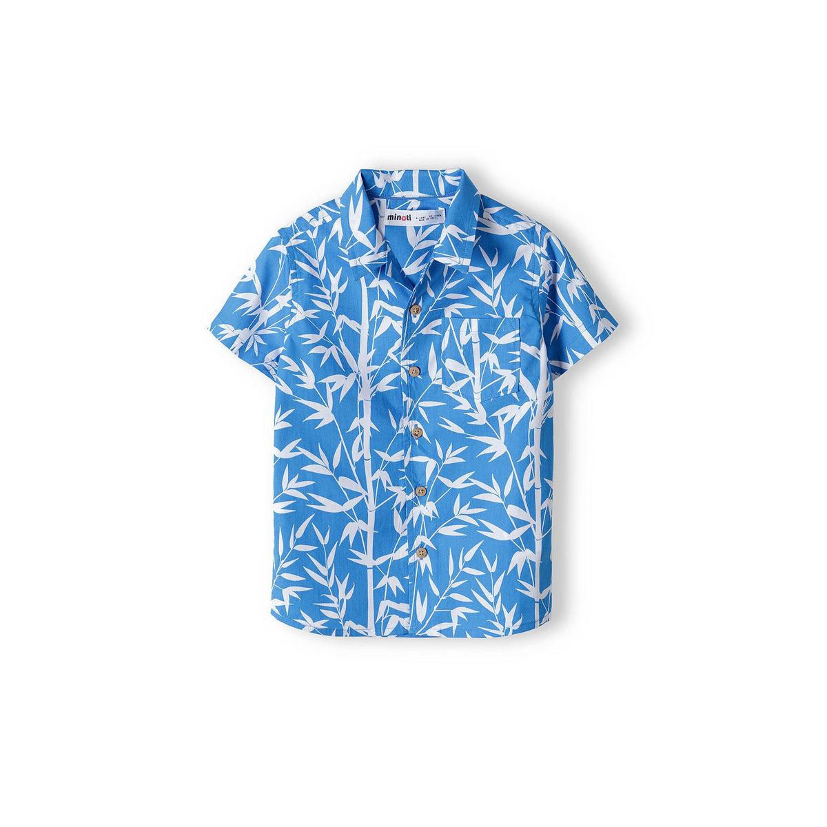 Boys' shirt in blue and white — complete product view for square Shop card