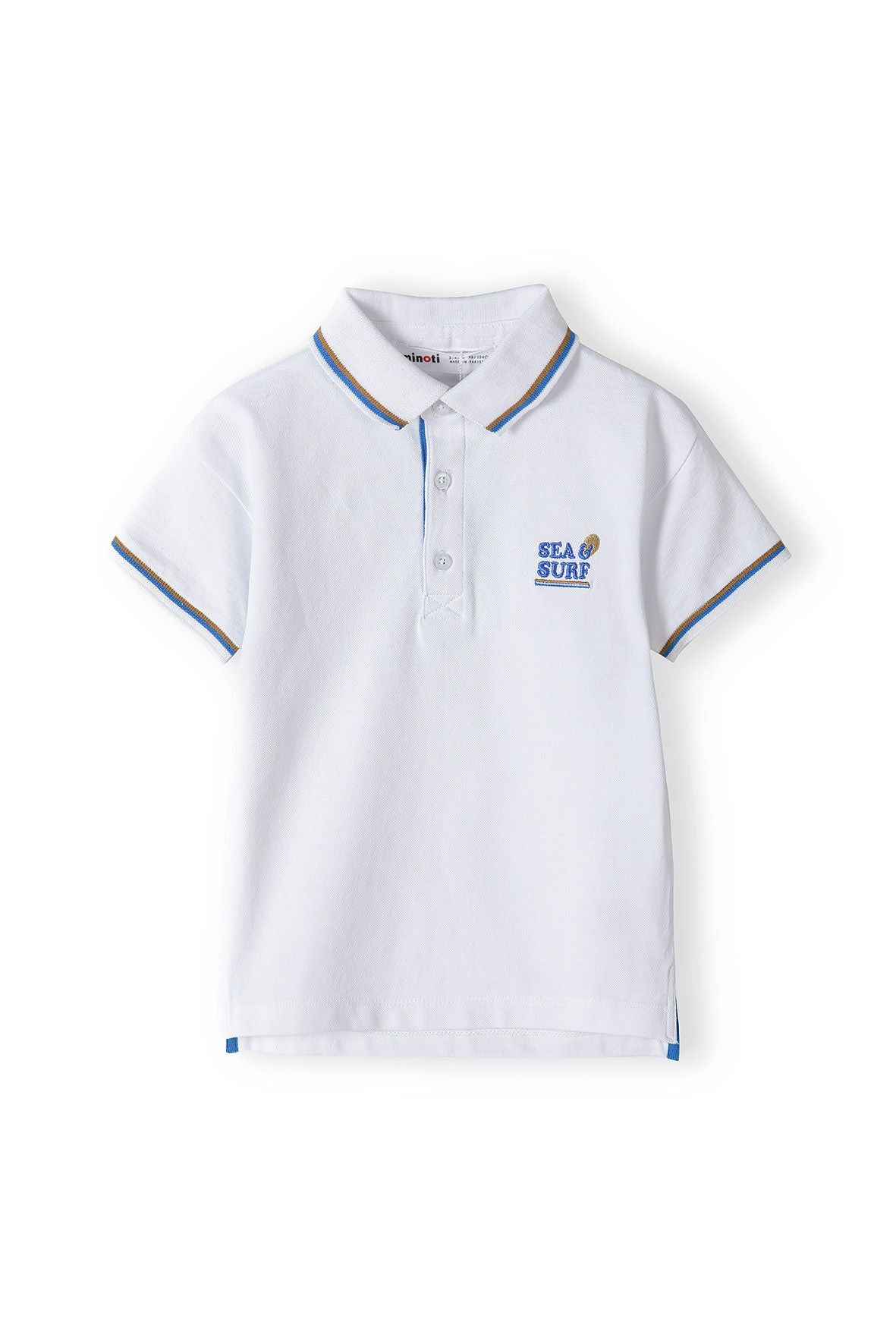 Polo Shirt Sea Surf Embroidery White - 2