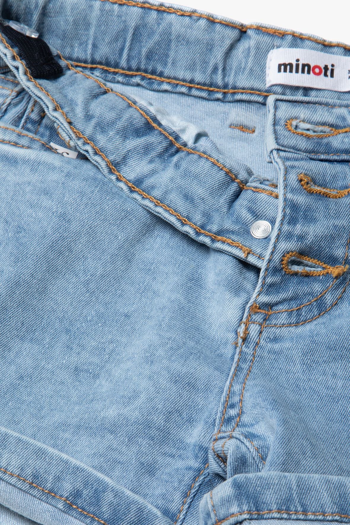 Denim Shorts, Sequin Pocket, Light Blue - 4