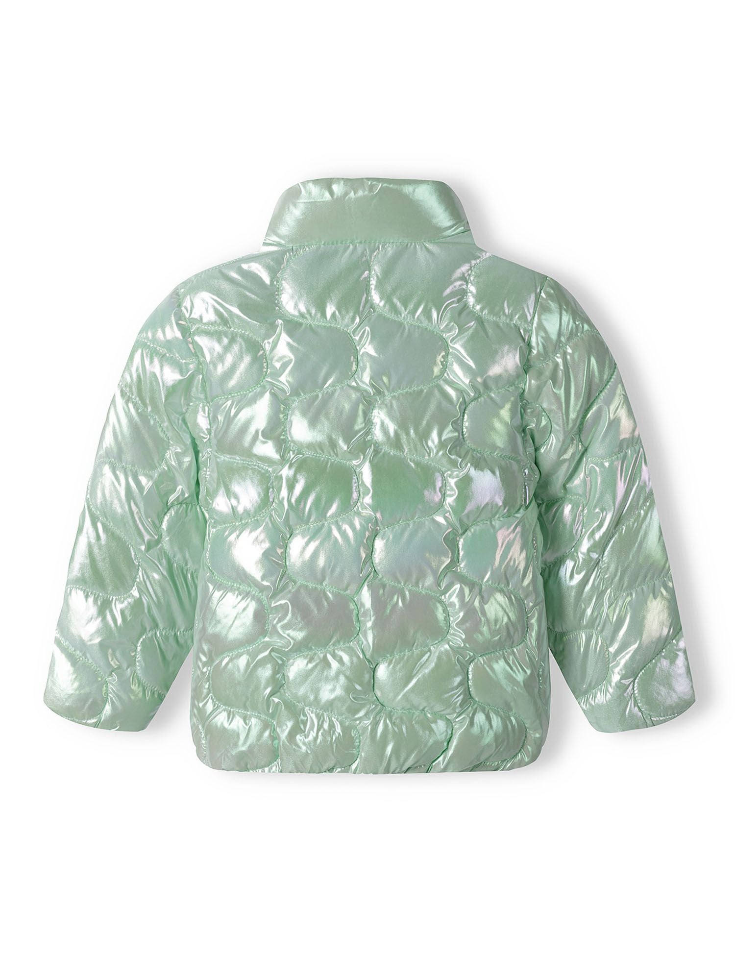 Quilted Puffer Jacket, Mint Green, Iridescent - 3