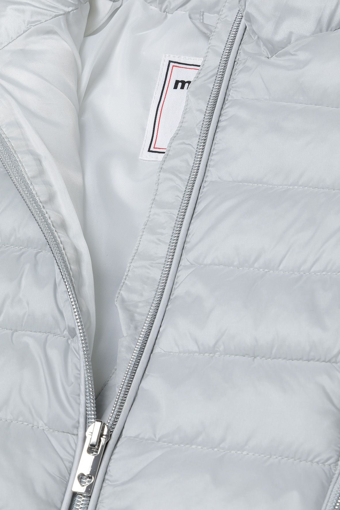 Quilted Puffer Jacket, Silver, Lightweight - 5