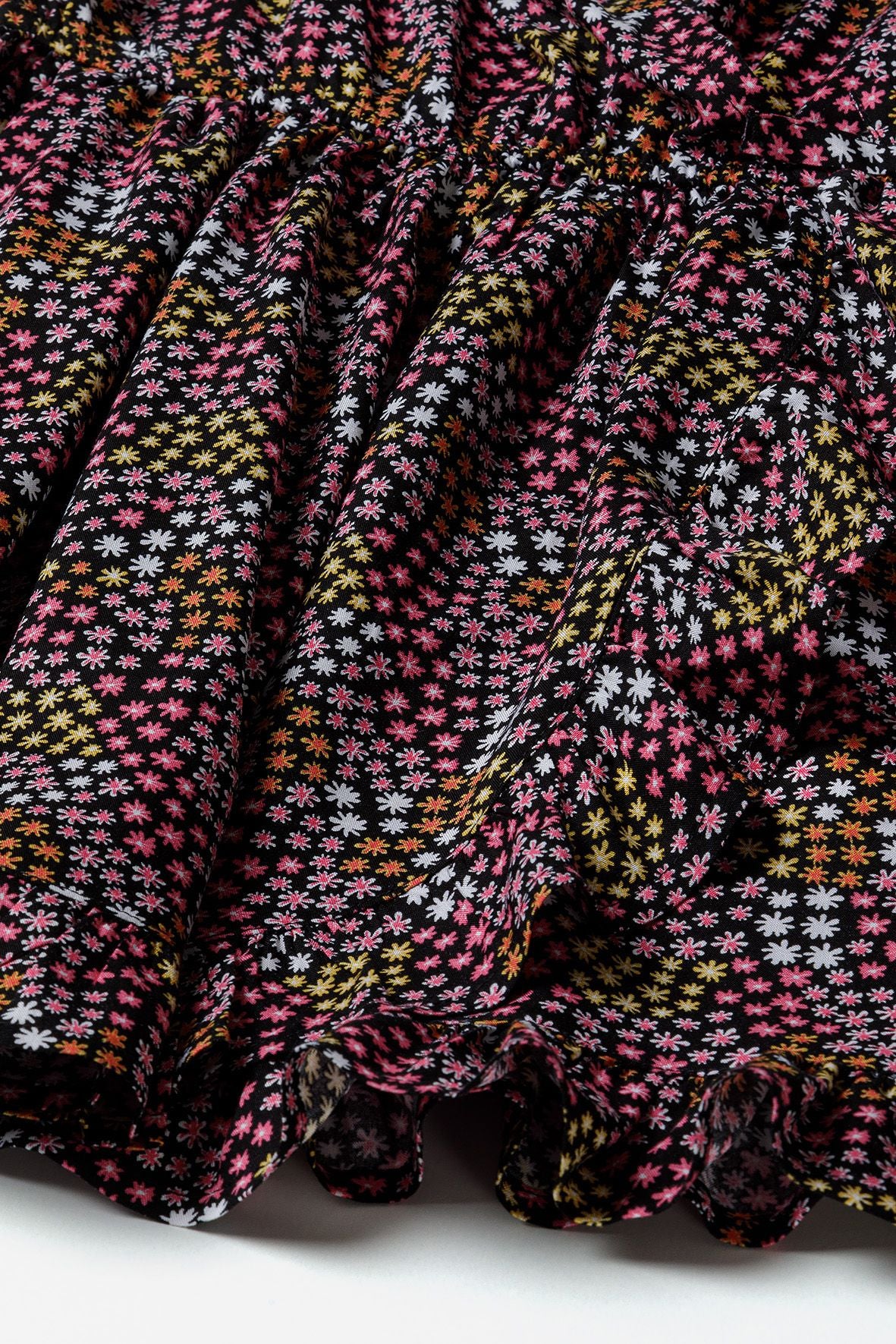 Wrap Dress, Multicolour Star Print, Frill Hem - 4