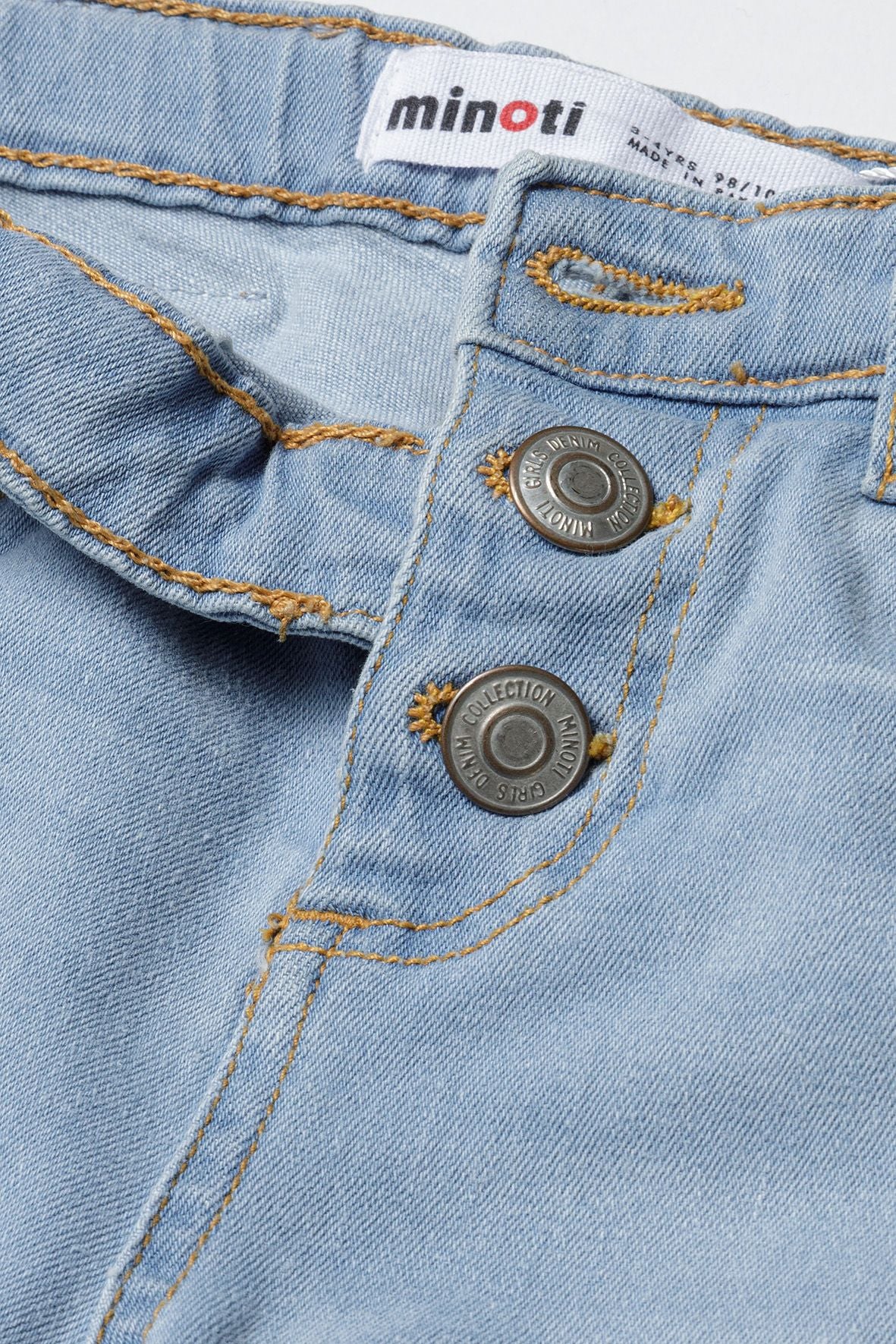 Skinny Jeans, Light Blue, Button Fly - 3