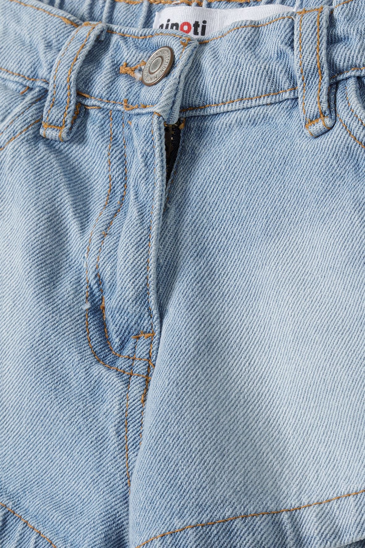 Denim Shorts Light Blue Rolled Hem - 3