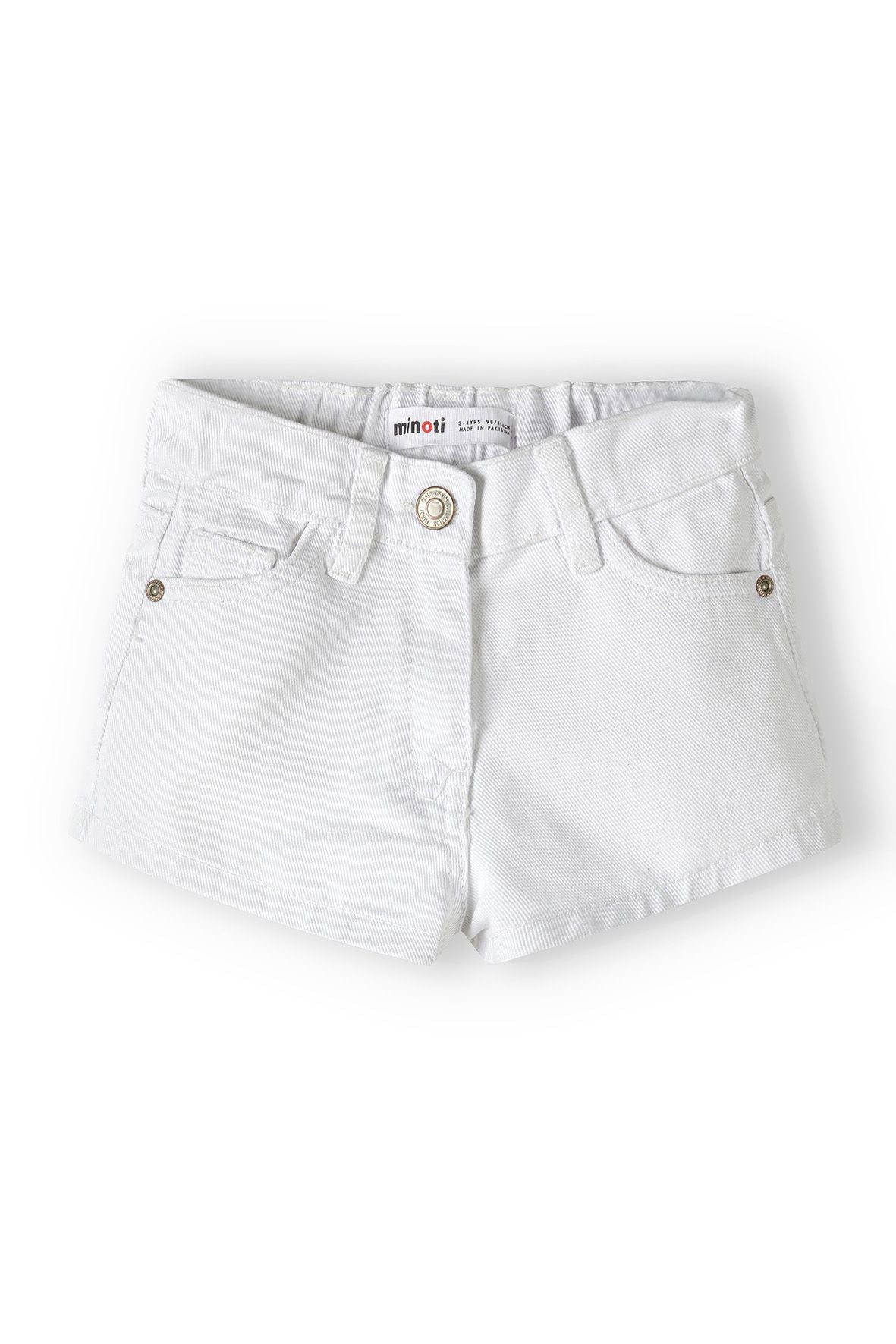 Denim Shorts White, Classic Five-Pocket - 1