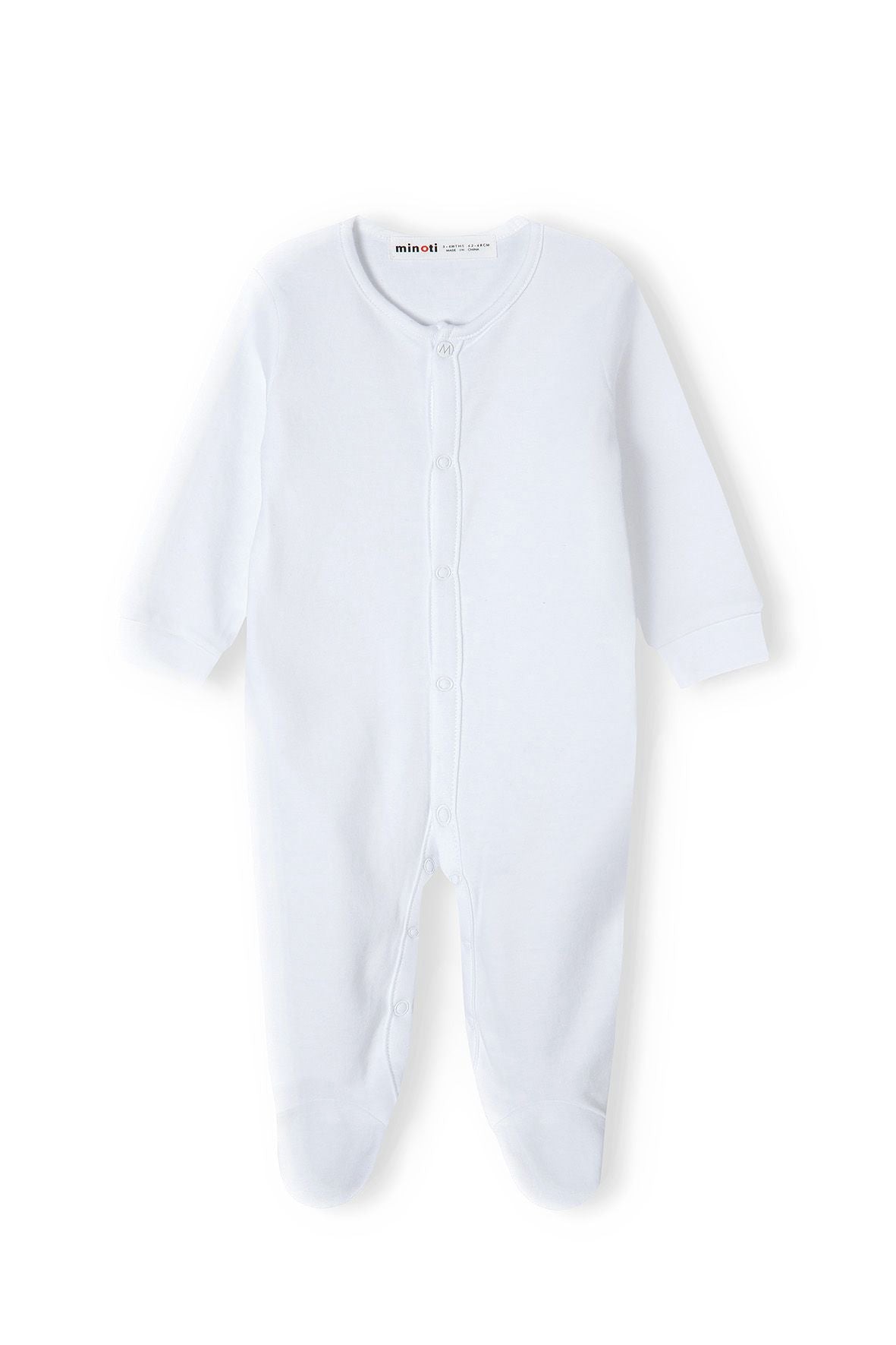 Baby Sleepsuits 3-Pack Long Sleeve White - 2