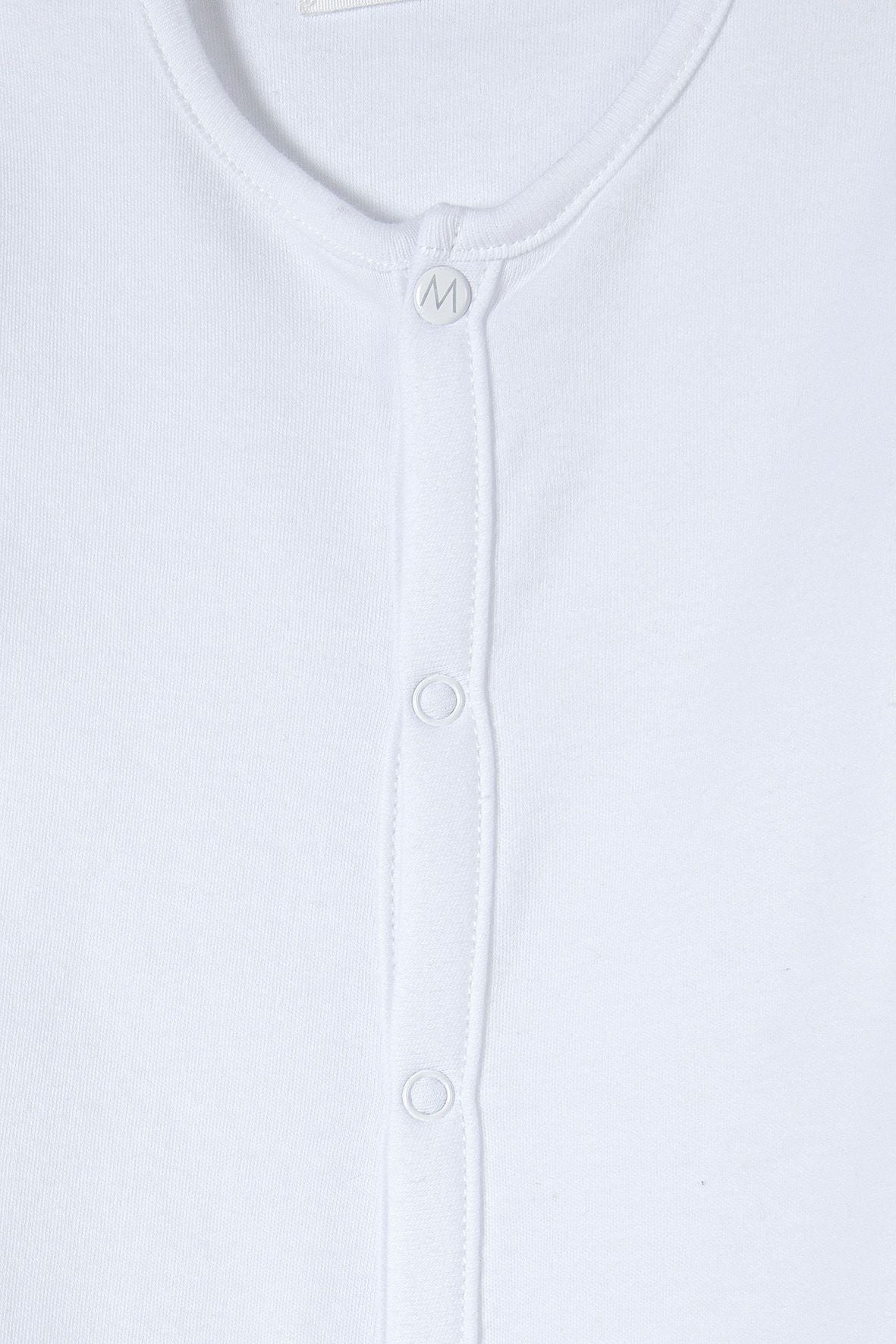 Baby Sleepsuits 3-Pack Long Sleeve White - 4