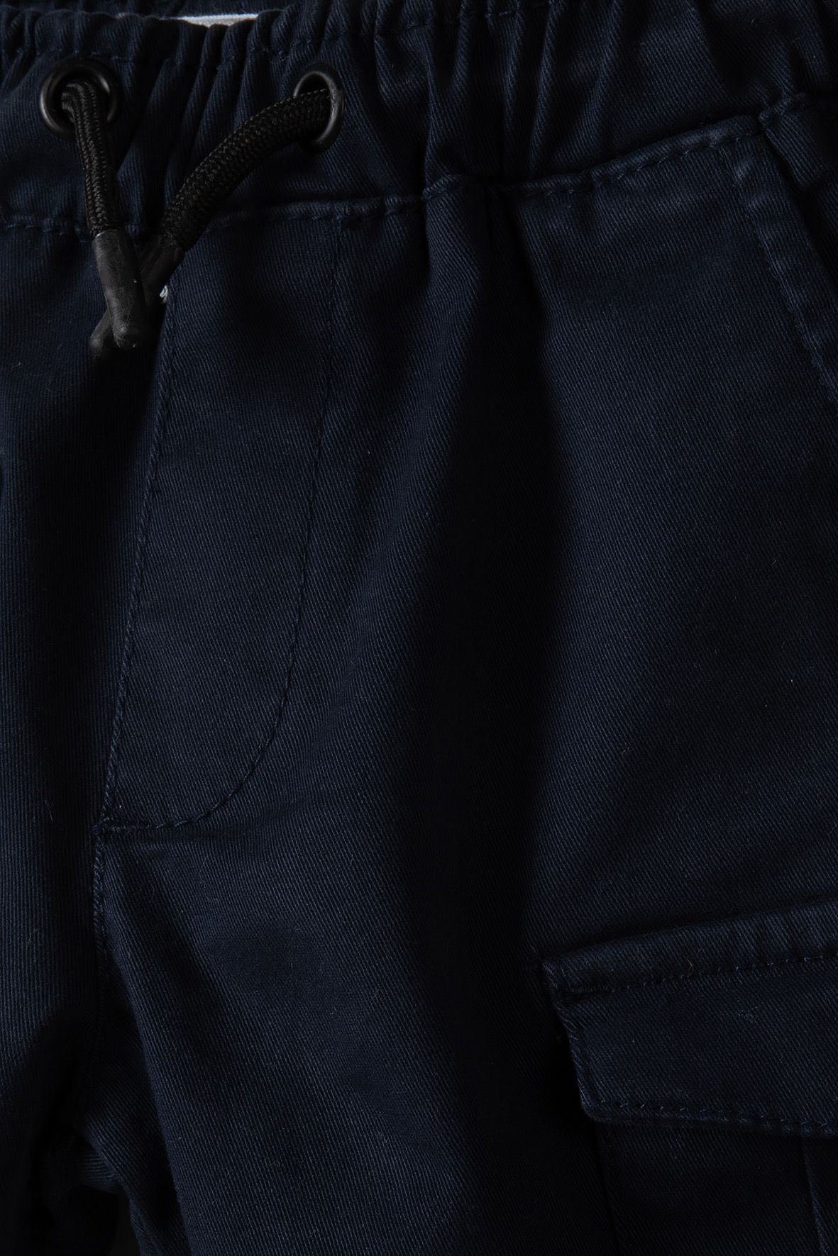 Cargo Shorts Elasticated Waist, Navy - 3