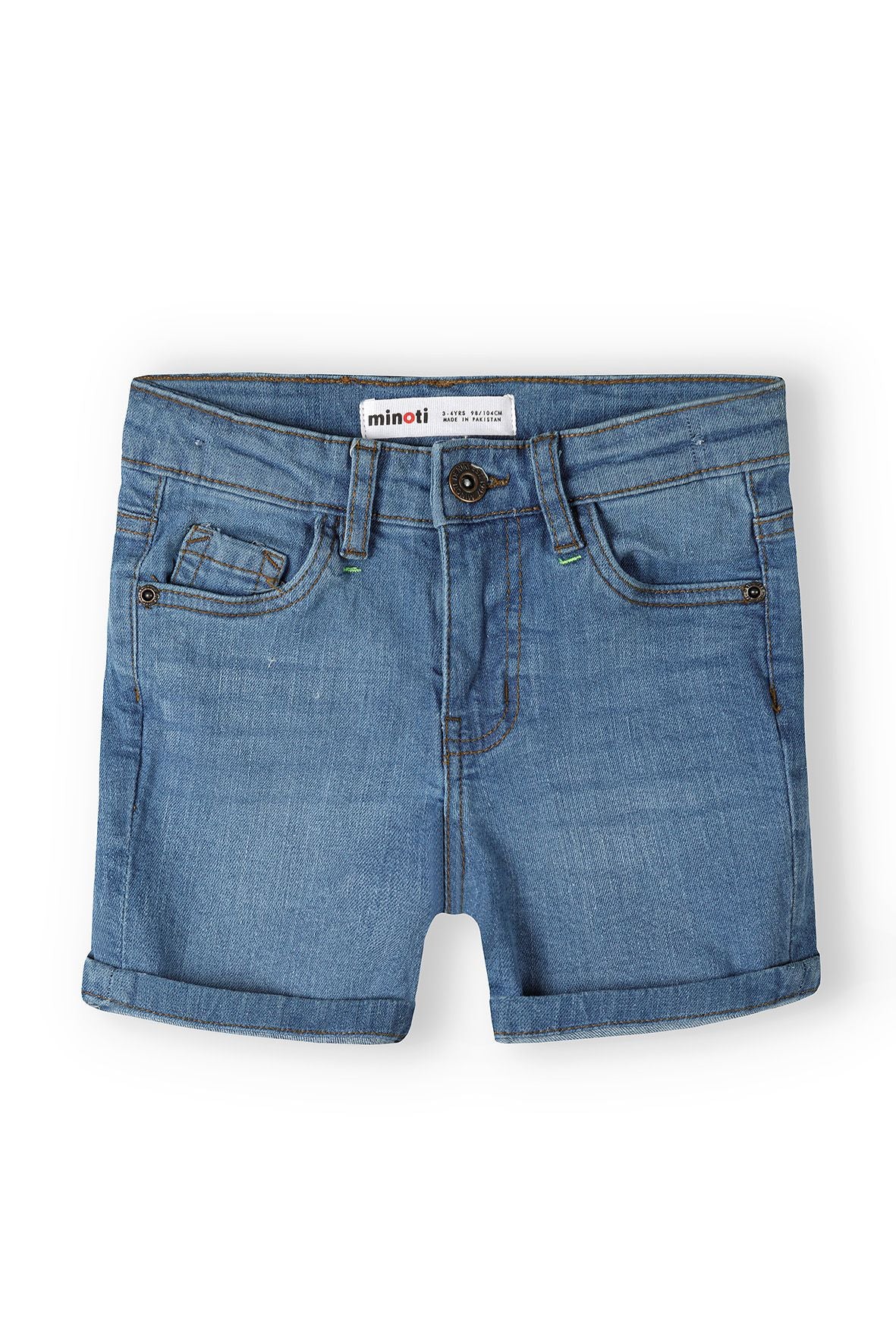 Denim Shorts, Classic Five-Pocket, Navy - 3