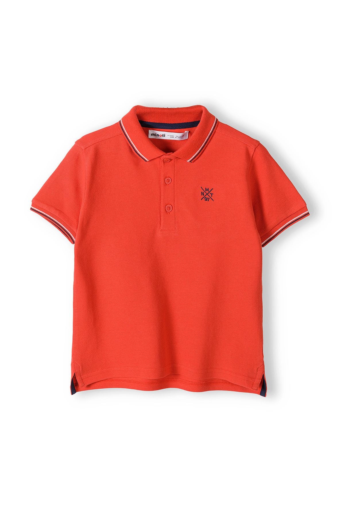 Polo Shirt Red Contrast Tipping - 2