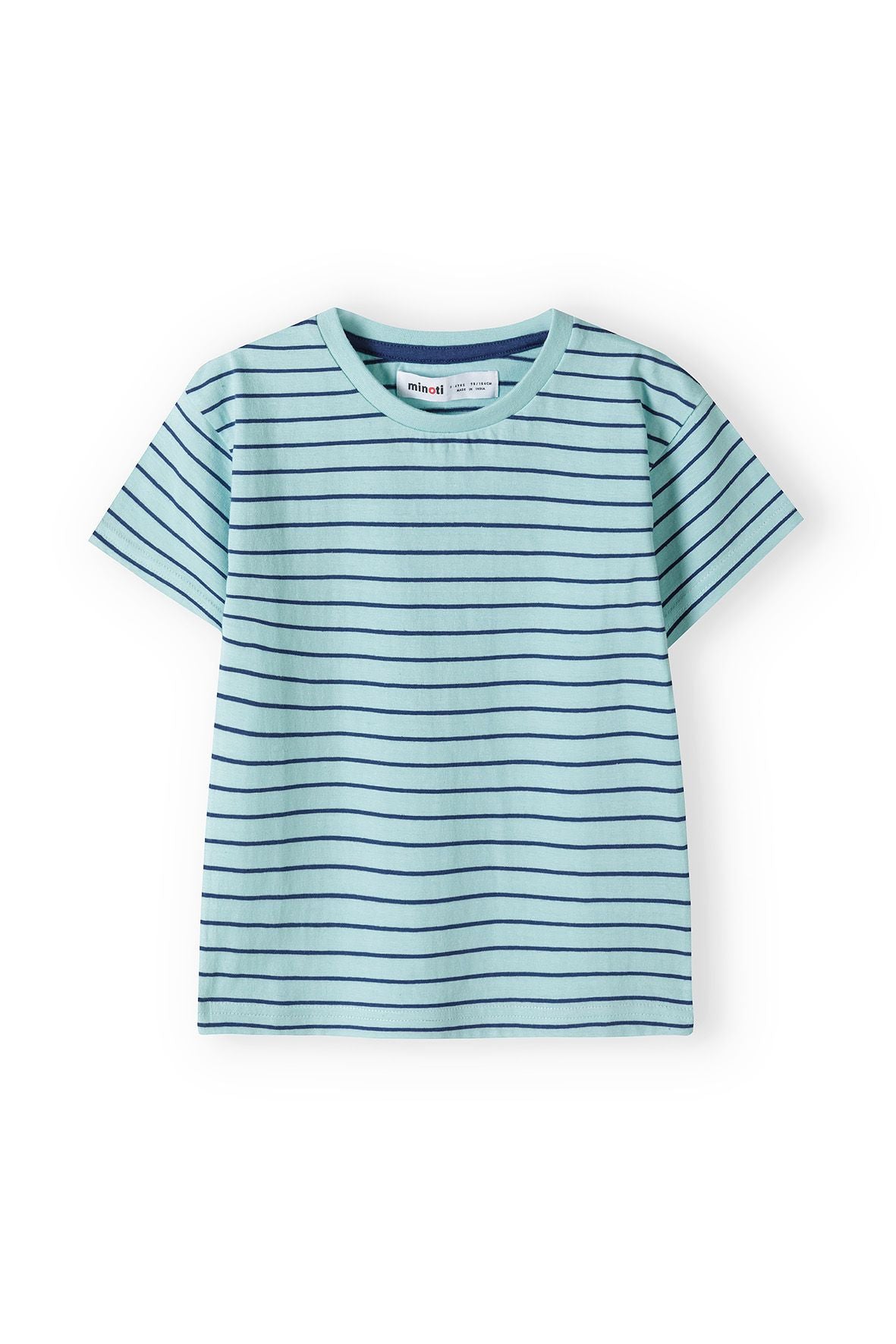 T-Shirts 3-Pack Mint, Navy Stripe & Palm Print - 4