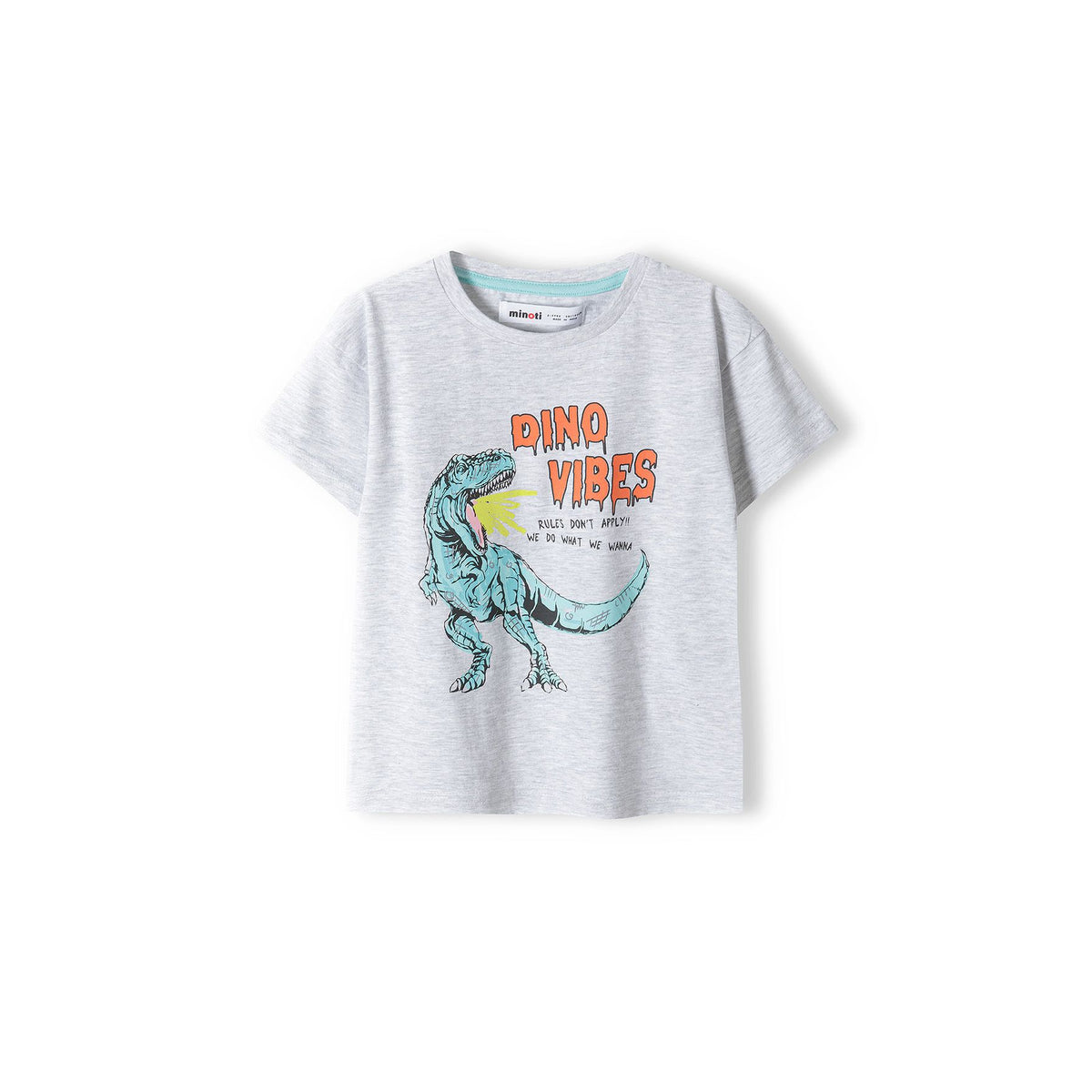 Boys' graphic t-shirt in light grey marl — complete product view for square Shop card