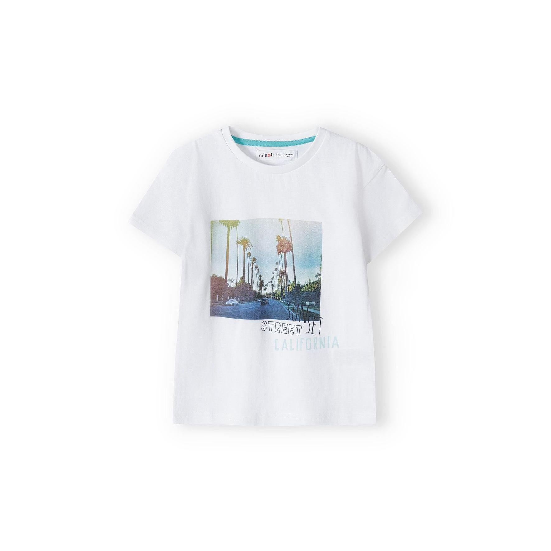 Single mint green t-shirt laid flat showing large 'NO PROBLEMO' graphic print in teal blue lettering on front