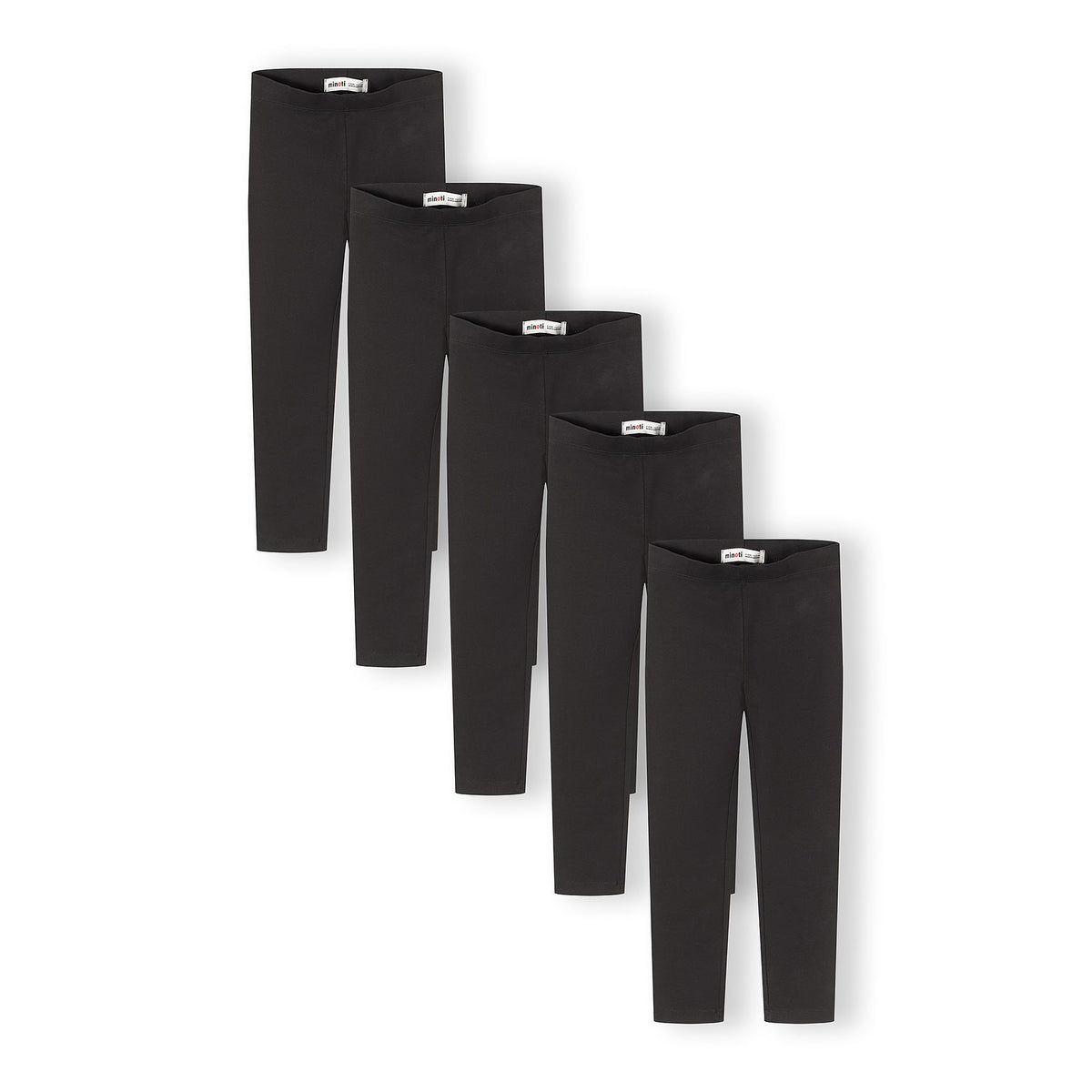 Girls' leggings 5-pack in black — complete product view for square Shop card