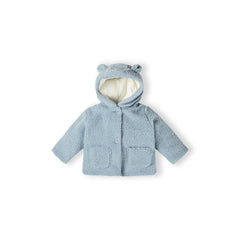 Boys' teddy jacket in light blue