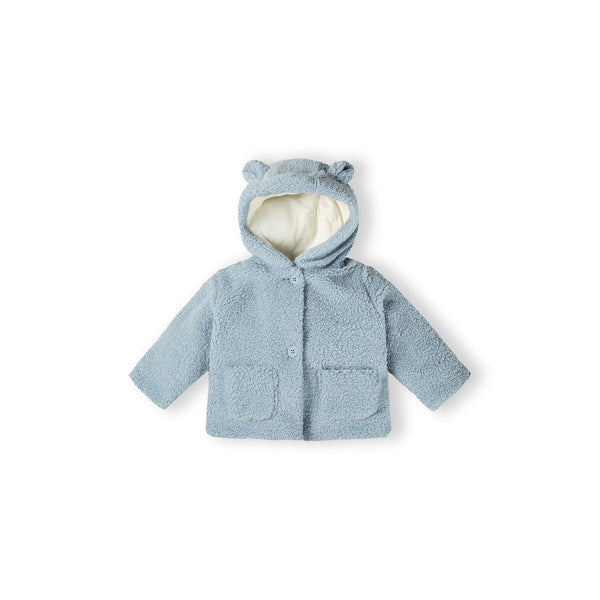 Boys' teddy jacket in light blue