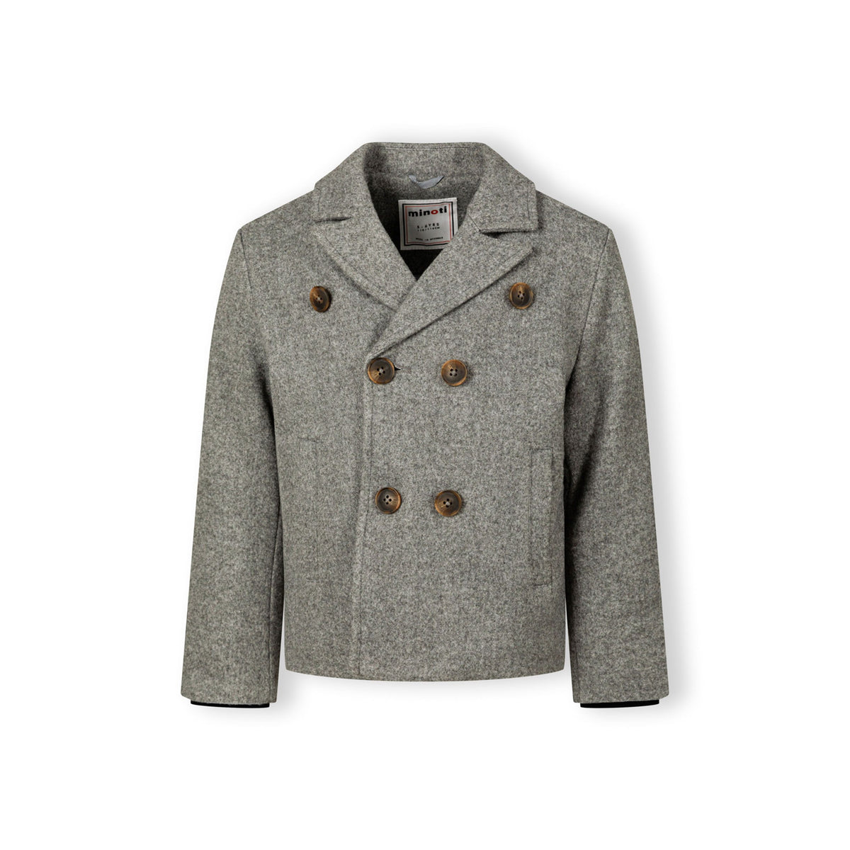 Boys' pea coat in grey — complete product view for square Shop card