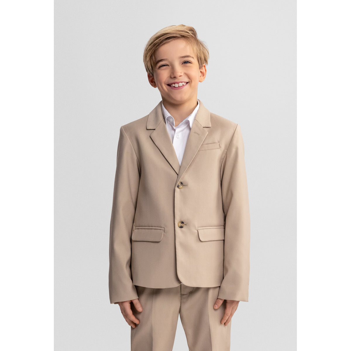 Boys' blazer in beige — complete product view for square Shop card