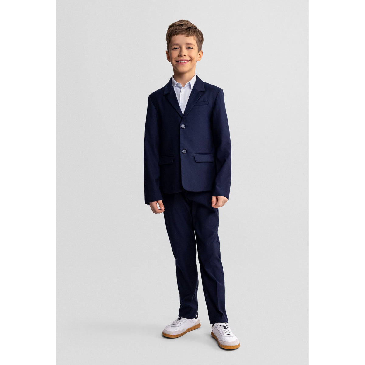 Boys' blazer in navy — complete product view for square Shop card