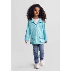Girls' hooded jacket in mint green