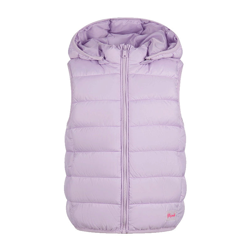 Kamizelka z odpinanym kapturem dla dziewczynki