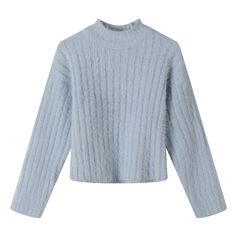 Sweter z dekoltem dziewczęcy