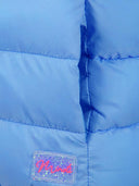 Girls quilted gilet with full zip and detachable hood light blue 2-14y