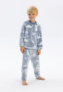 Boys light-blue cuddle fleece raglan pyjama set 9m-8y light blue