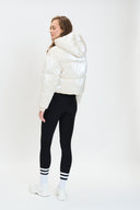 Metaliczna kurtka ocieplana