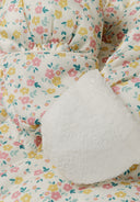 Baby winter snowsuit with hood, double fastening and mittens 0-24 m