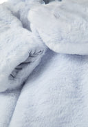 Boys blue Boys faux fur snowsuit with 3d ears on the hood and cotton lining light