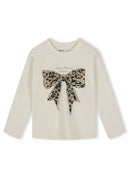 Girls cream Girls 3 pack long sleeve t-shirts front graphic prints