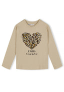 Girls cream Girls 3 pack long sleeve t-shirts front graphic prints