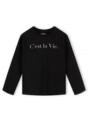 Girls cream Girls 3 pack long sleeve t-shirts front graphic prints