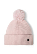 Komplet zimowy damski Respect – czapka z pomponem, szalik i rękawiczki, pudrowy róż