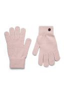 Komplet zimowy damski Respect – czapka z pomponem, szalik i rękawiczki, pudrowy róż