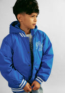 Insulated jacket in vibrant blue color with hood 2-14 y