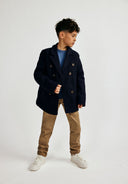 Double-breasted coat with lining and pockets 2-14 y