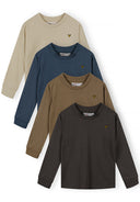 4er-Pack Langarm-T-Shirts mit Stickerei