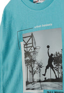 Boys 5 pack round neck long sleeve t shirts with prints 2-14y black featuring vibrant blue color, soft cotton for comfort.